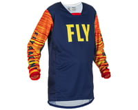 Fly Racing Youth Kinetic Wave Jersey (Navy/Yellow/Red)