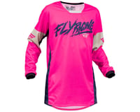 Fly Racing Youth Kinetic Khaos Jersey (Pink/Navy/Tan)