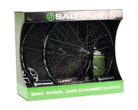 Salt Valon Wheel & Chainset (Black) (Wheels, Sprocket, Chain, Pegs)