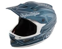Troy Lee Designs D3 Fiberlite Full Face Helmet (Spiderstripe Blue)
