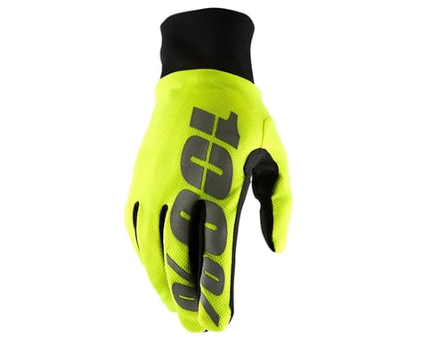 100% Hydromatic Waterproof Gloves (Neon Yellow) (M)