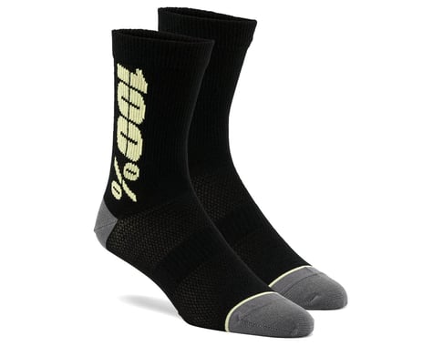 100% Rhythm Merino Socks (Black/Yellow) (L/XL)