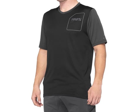 100% Ridecamp Men's Short Sleeve Jersey (Charcoal/Black) (XL)