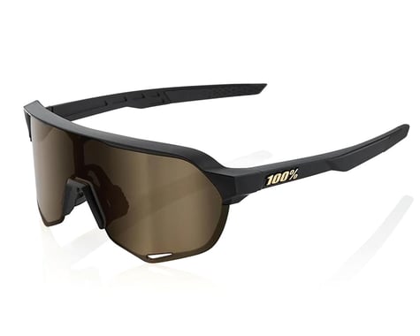 100% S2 Sunglasses (Matte Black) (Soft Gold Mirror Lens)