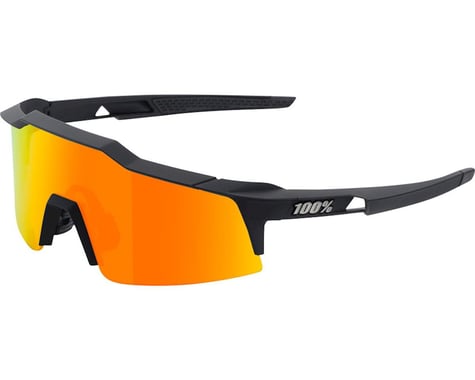 100% Speedcraft SL Sunglasses (Soft Tact Black) (HiPER Red Multilayer Lens)