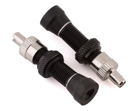 Alienation Tubeless Alloy Schrader Valves (Black) (Pair)