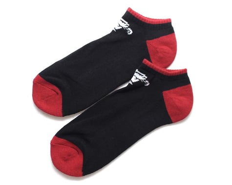 Animal Crew Socks (Low) (Black/Red) (One Size Fits Most)