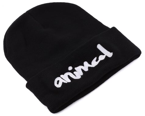 Animal Script Beanie (Black) (One Size Fits Most)