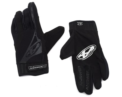 Answer Full Finger BMX Gloves (Black) (L)