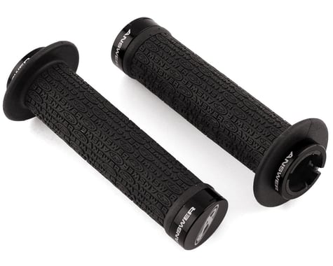 Answer Flange Lock-On Grips (Black) (Pair) (135mm)