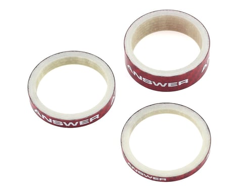 Answer Carbon Spacer (Red) (3 Pack) (1-1/8")