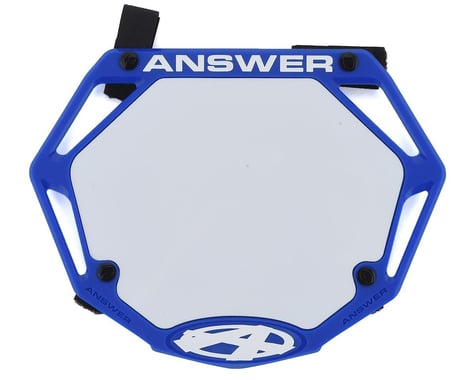 Answer 3D BMX Number Plate (Blue) (Mini)