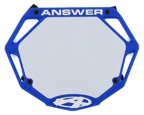 Answer 3D BMX Number Plate (Blue) (Pro)