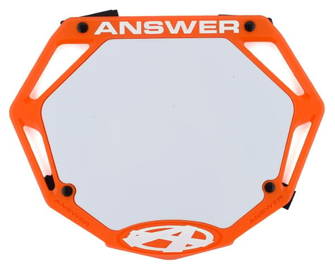 Answer 3D BMX Number Plate (Orange) (Pro)