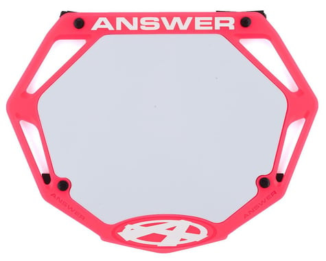 Answer 3D BMX Number Plate (Pink) (Pro)