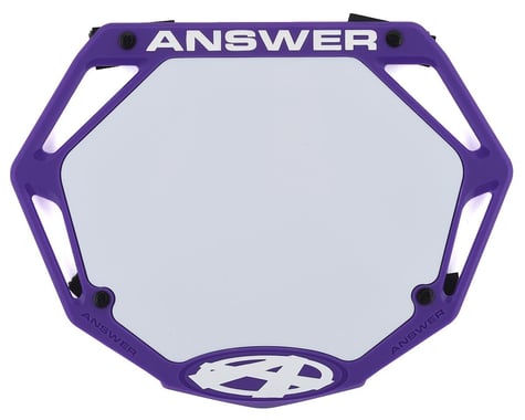 Answer 3D BMX Number Plate (Purple) (Pro)