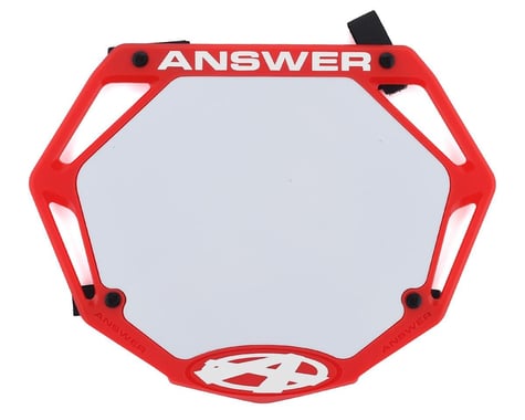 Answer 3D BMX Number Plate (Red) (Pro)