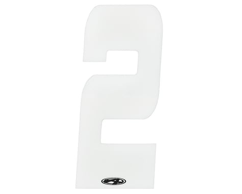 Answer 3" Number Plate Stickers (White) (2)