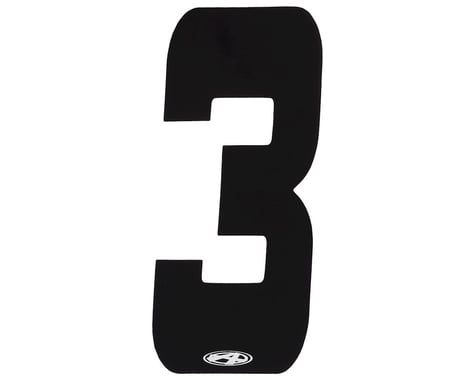 Answer 2" Number Plate Stickers (Black) (3)