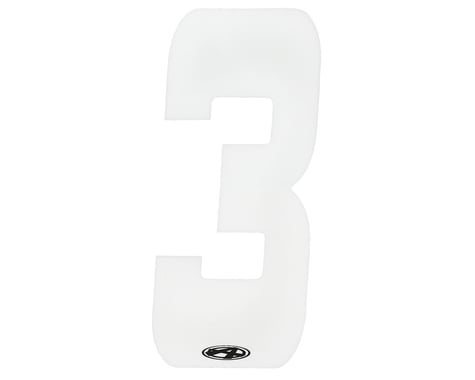 Answer 2" Number Plate Stickers (White) (3)