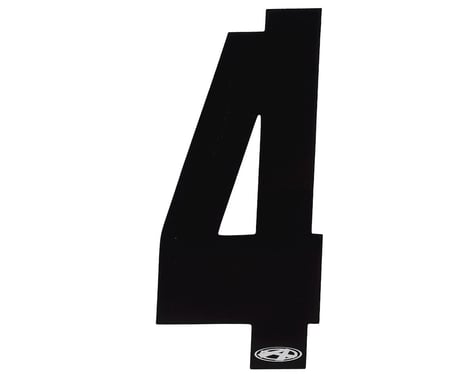 Answer 2" Number Plate Stickers (Black) (4)