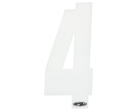 Answer 3" Number Plate Stickers (White) (4)