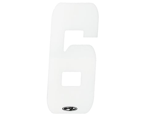 Answer 3" Number Plate Stickers (White) (6)