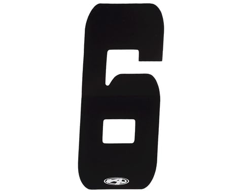 Answer 4" Number Plate Stickers (Black) (6)