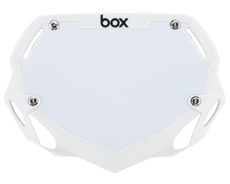 Box Two Number Plate (White) (Mini)