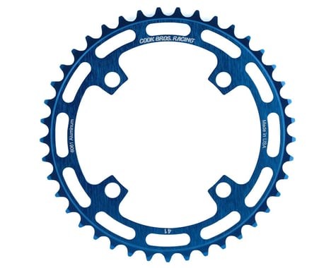 Cook Bros. Racing 4-Bolt Chainring (Blue) (41T)