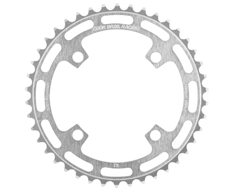 Cook Bros. Racing 4-Bolt Chainring (Silver) (42T)