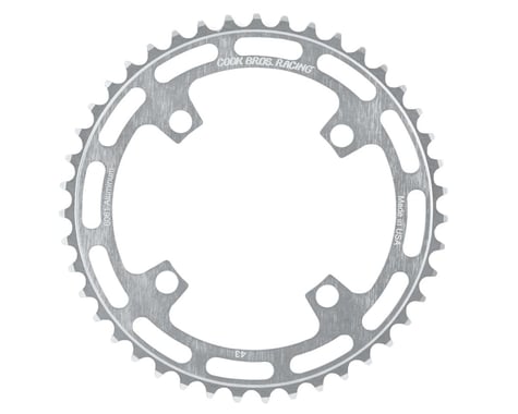 Cook Bros. Racing 4-Bolt Chainring (Silver) (43T)