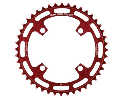 Cook Bros. Racing 4-Bolt Chainring (Red) (44T)