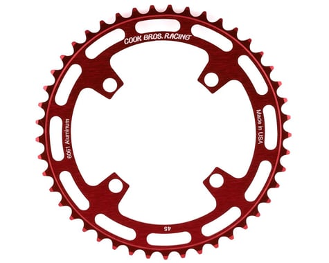 Cook Bros. Racing 4-Bolt Chainring (Red) (45T)