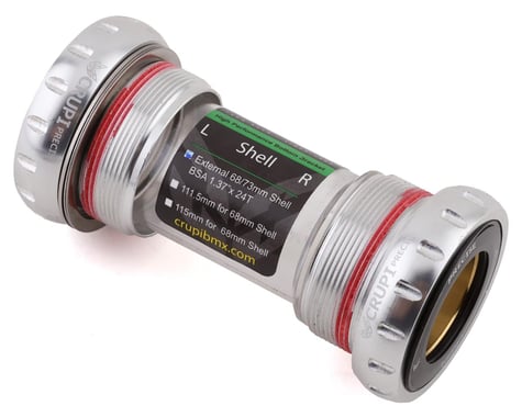 Crupi Precise Tiramic External Euro Bottom Bracket (Silver) (24mm)