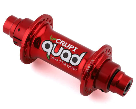 Crupi Quad Front Hub (Red) (3/8" x 100mm) (36H)