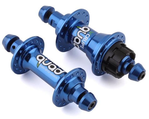 Crupi Quad Hub Set (Blue) (10 x 100/110mm) (Steel Cog) (28H) (16T)