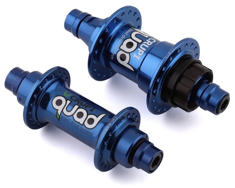 Crupi Quad Hub Set (Blue) (10 x 100/110mm) (Steel Cog) (36H) (16T)