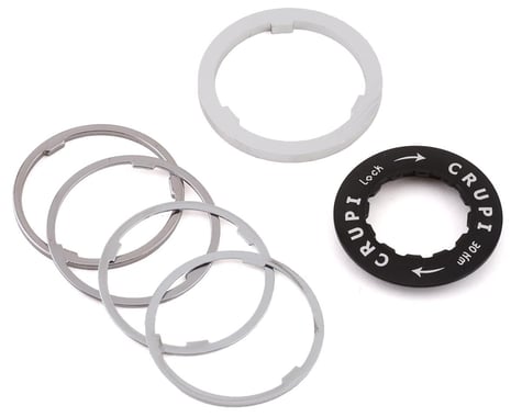 Crupi Rear Hub Lock Ring and Spacer Kit (Black)