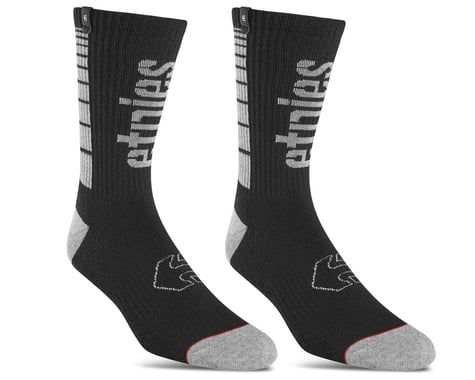 Etnies MTB Coolmax Crew Socks (Black/Grey) (One Size Fits Most)