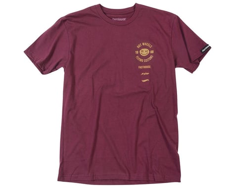 Fasthouse Inc. Stacked Hot Wheels T-Shirt (Maroon) (S)