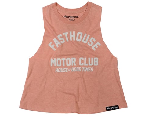 Fasthouse Inc. Women’s Brigade Crop Tank T-Shirt (Heather Peach) (XS/S)