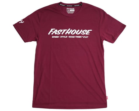 Fasthouse Inc. Prime Tech Short Sleeve T-Shirt (Maroon) (M)