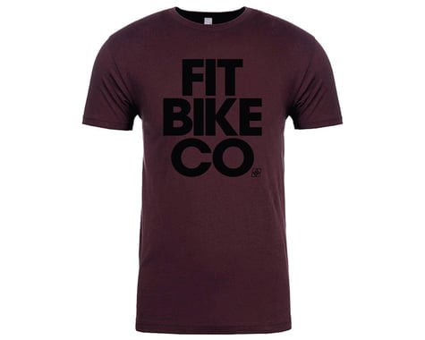 Fit Bike Co Stacked T-Shirt (Oxblood) (L)