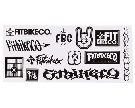 Fit Bike Co B&W Sticker Sheet