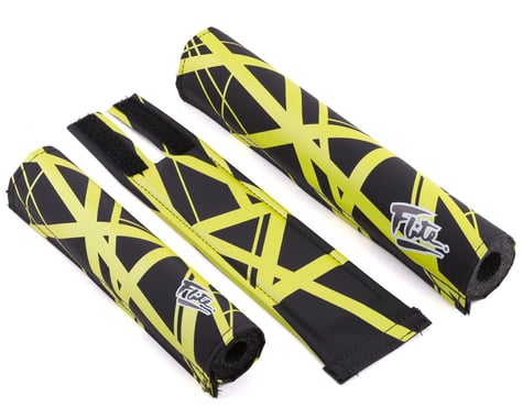 Flite Jump 80's BMX Pad Set (Black/Yellow)