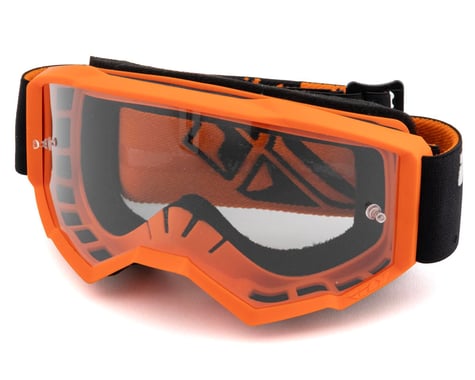 Fly Racing Youth Focus Goggle (Black/Orange) (Clear Lens)
