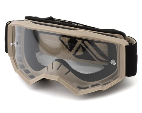 Fly Racing Youth Focus Goggles (Black/Khaki) (Clear Lens)