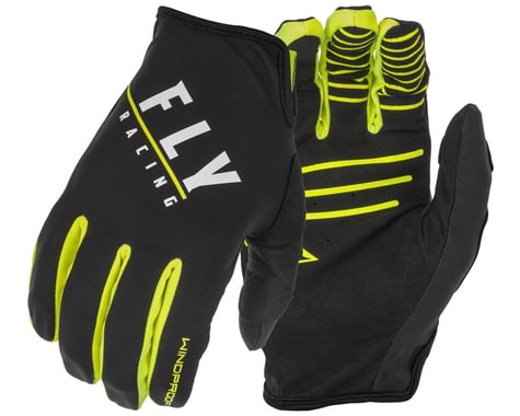 Fly Racing Windproof Gloves (Black/Hi-Vis) (XS)