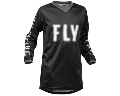 Fly Racing Youth F-16 Jersey (Black/White) (Youth XL)